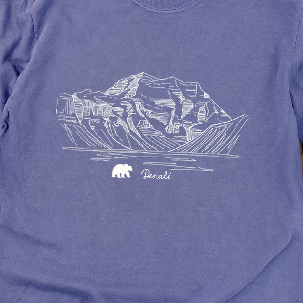 Denali Line Drawing Cotton Long Sleeve