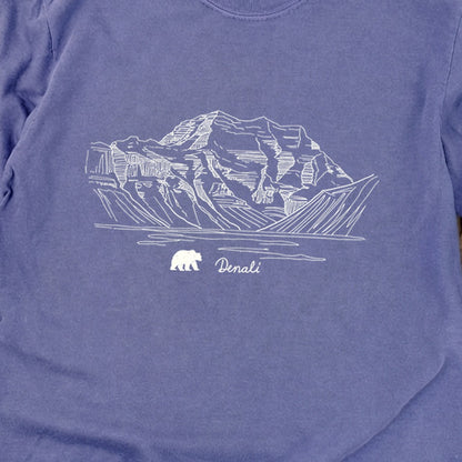 Denali Line Drawing Cotton Long Sleeve