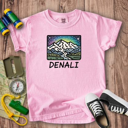 Denali at Night Kids Cotton T-Shirt