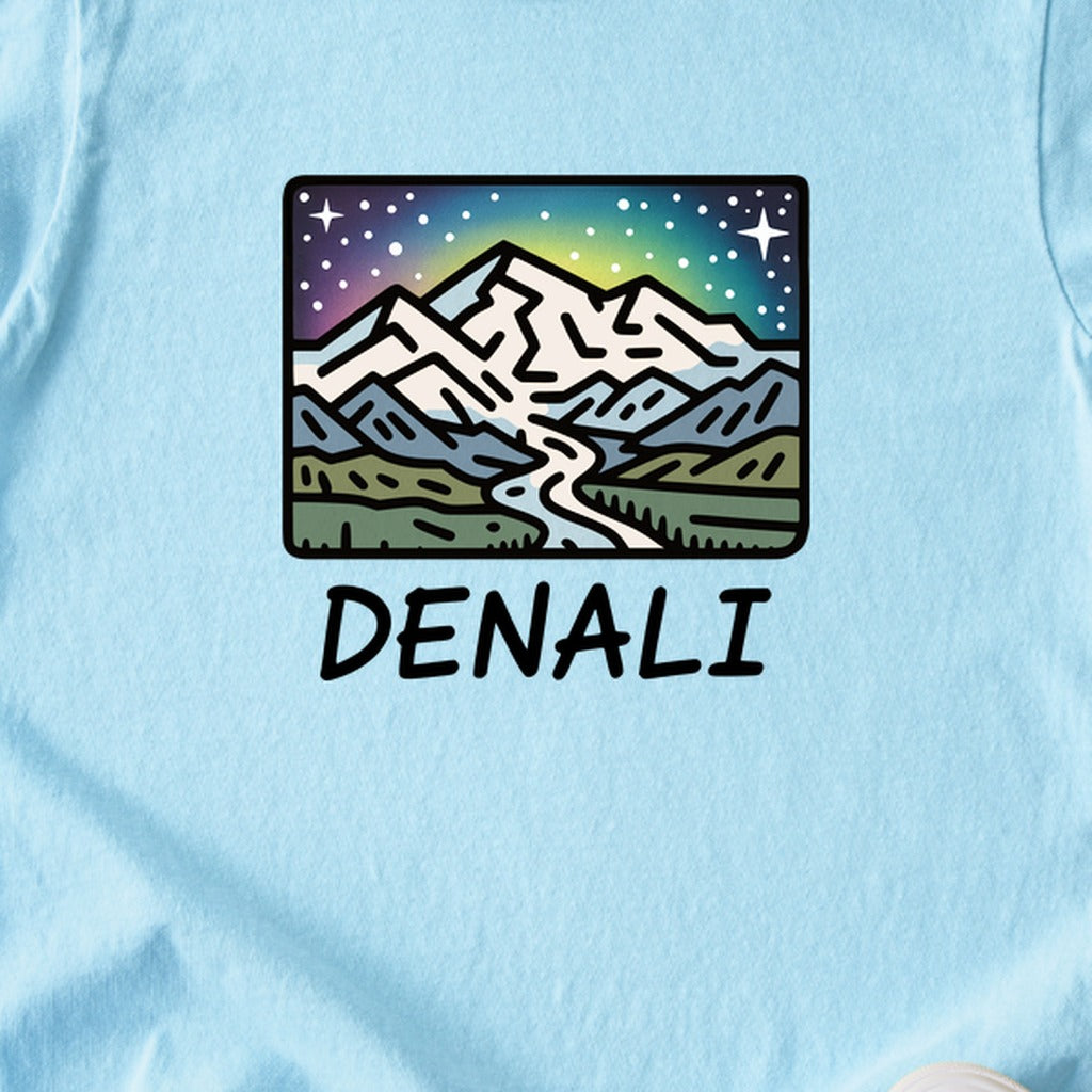 Denali at Night Kids Cotton T-Shirt