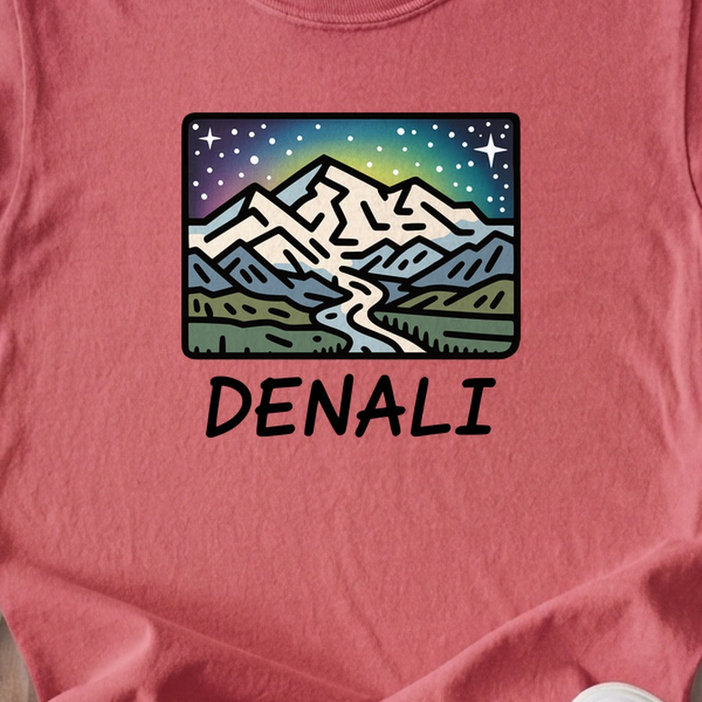 Denali at Night Kids Cotton T-Shirt