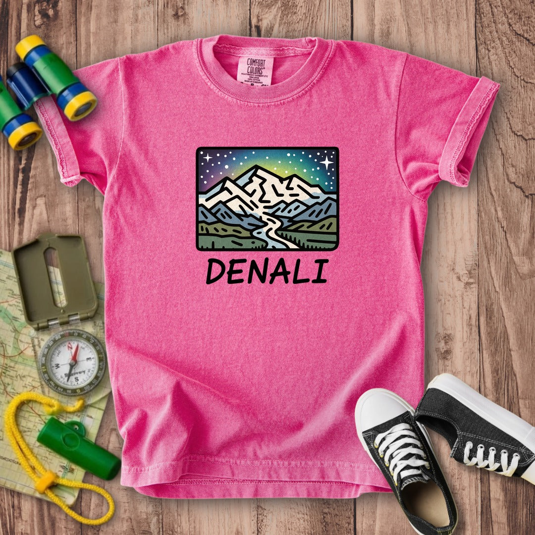 Denali at Night Kids Cotton T-Shirt