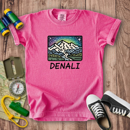 Denali at Night Kids Cotton T-Shirt