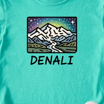 Denali at Night Kids Cotton T-Shirt