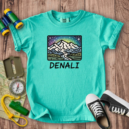 Denali at Night Kids Cotton T-Shirt