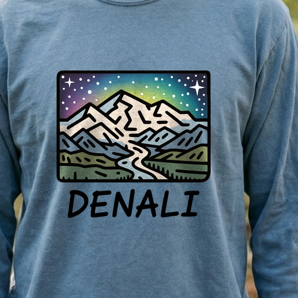 Denali at Night Cotton Long Sleeve