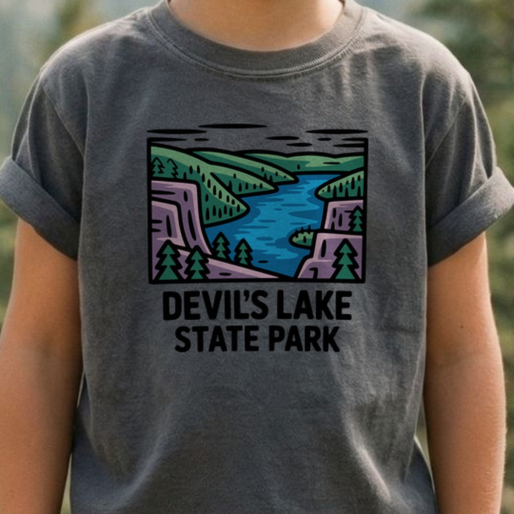 Devils Lake State Park Kids Cotton T-Shirt