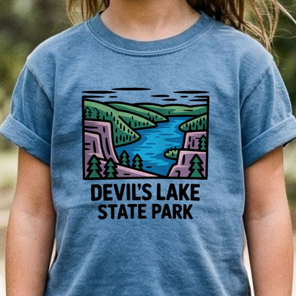 Devils Lake State Park Kids Cotton T-Shirt
