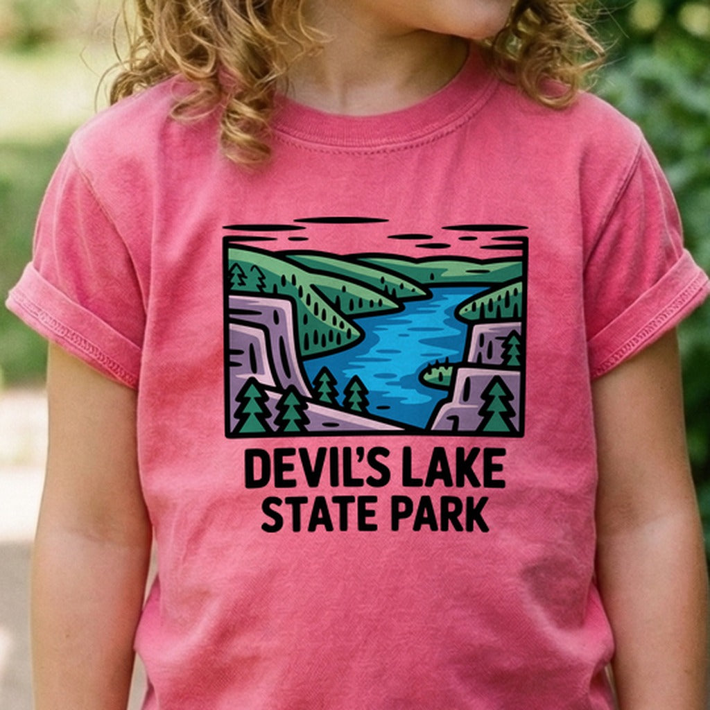 Devils Lake State Park Kids Cotton T-Shirt