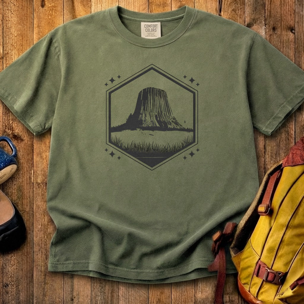 Devils Tower Wyoming Cotton T-Shirt