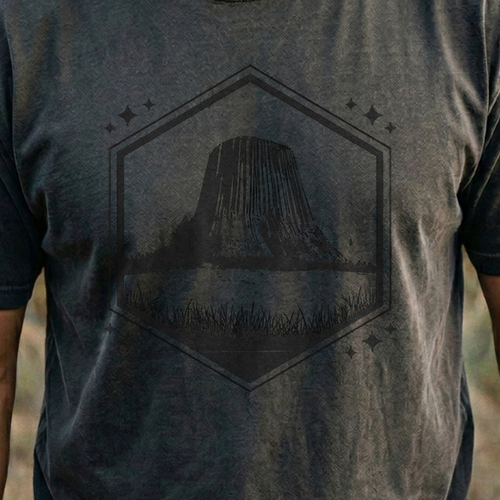 Devils Tower Wyoming Cotton T-Shirt