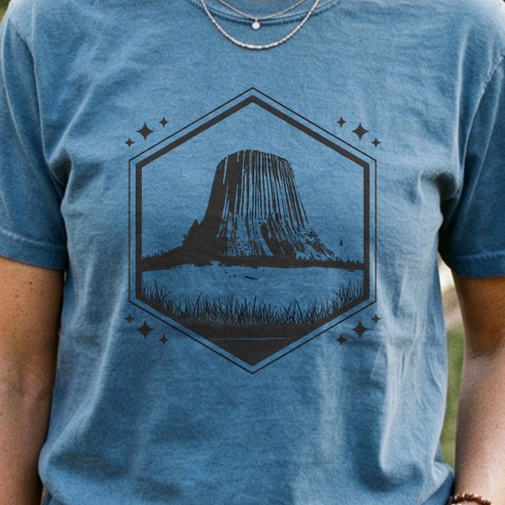 Devils Tower Wyoming Cotton T-Shirt