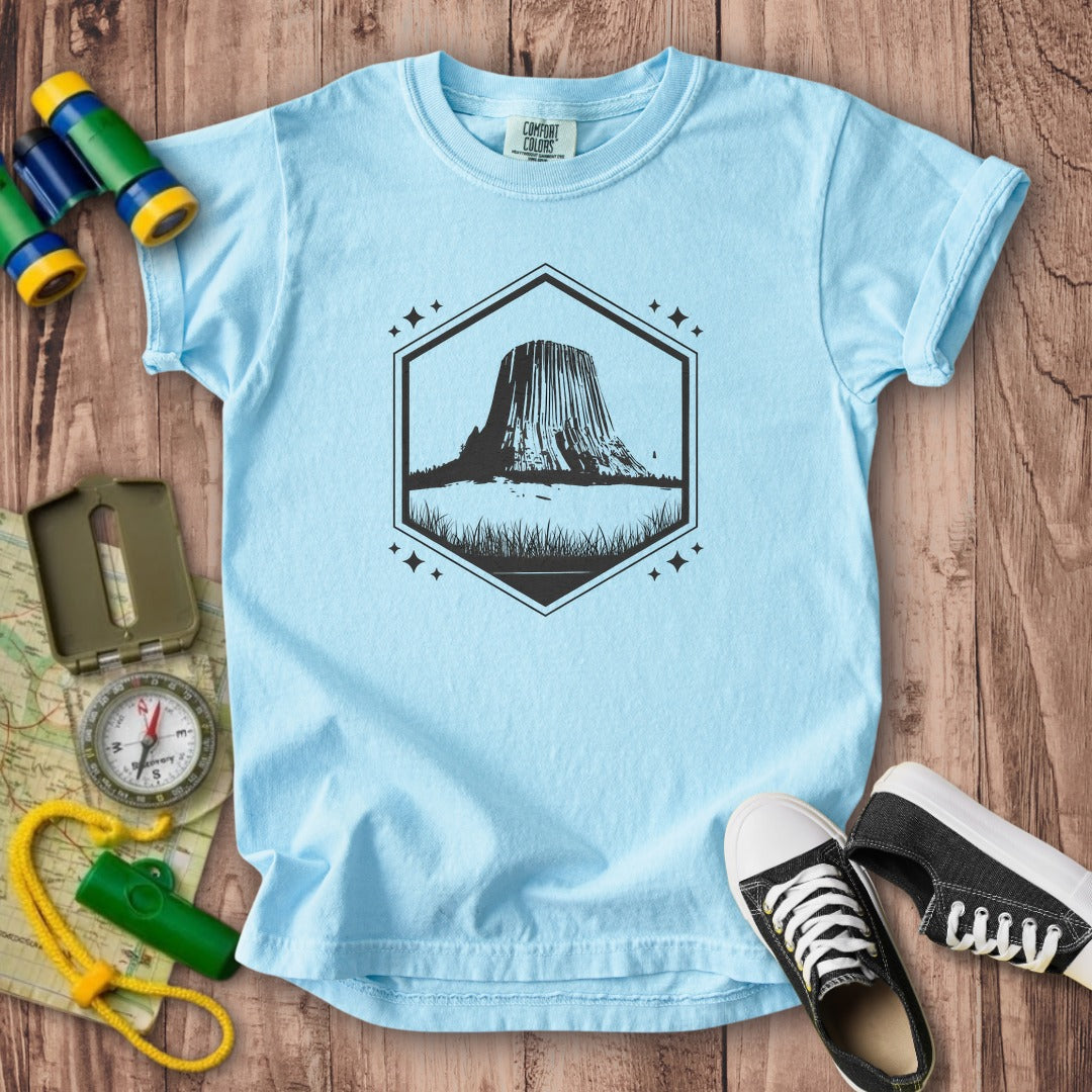 Devils Tower Wyoming Kids Cotton T-Shirt