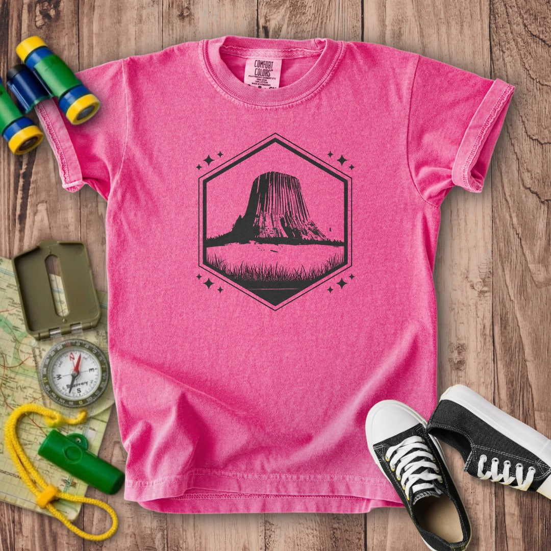 Devils Tower Wyoming Kids Cotton T-Shirt