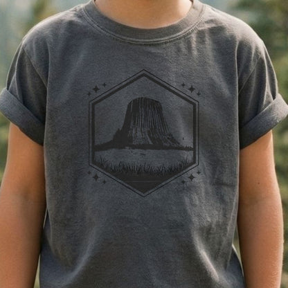Devils Tower Wyoming Kids Cotton T-Shirt