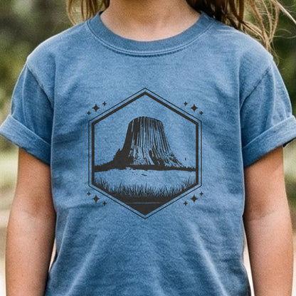 Devils Tower Wyoming Kids Cotton T-Shirt