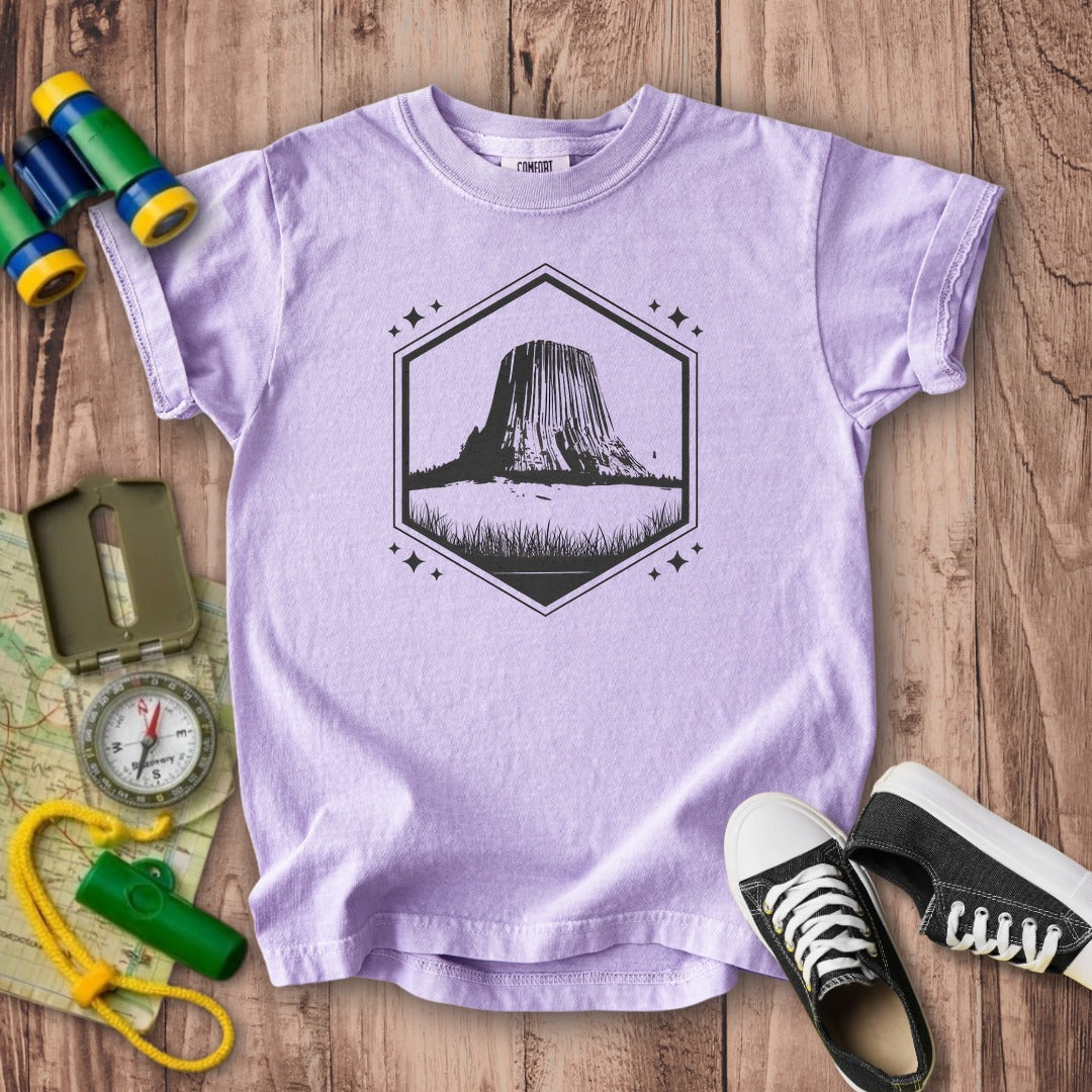 Devils Tower Wyoming Kids Cotton T-Shirt