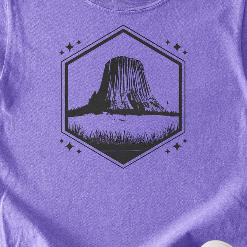 Devils Tower Wyoming Kids Cotton T-Shirt