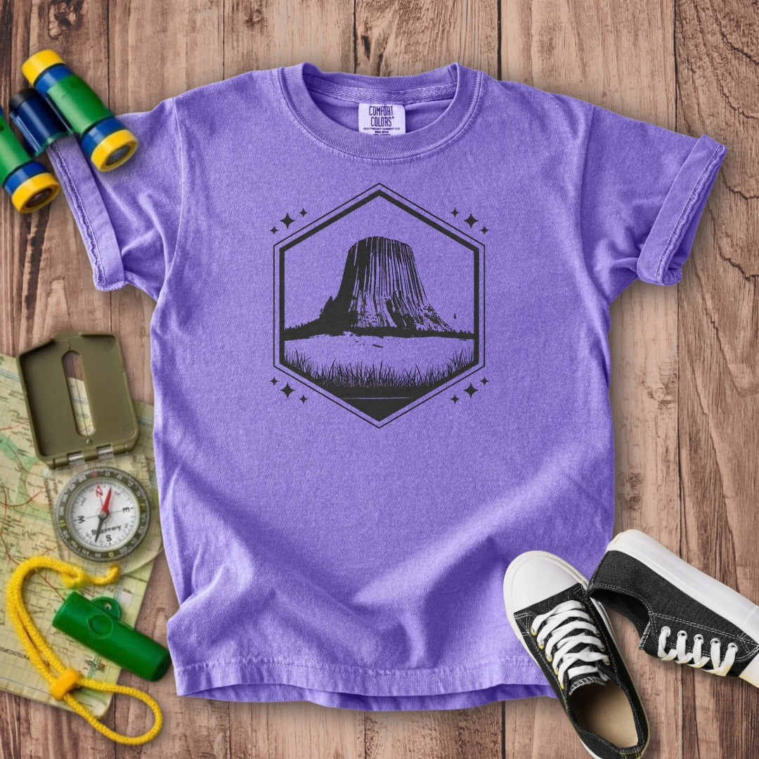 Devils Tower Wyoming Kids Cotton T-Shirt