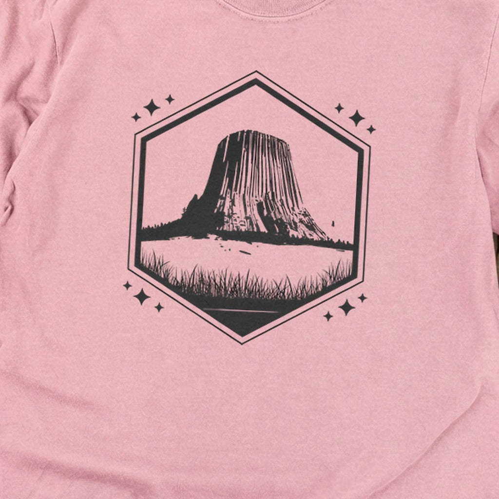 Devils Tower Wyoming Cotton Long Sleeve