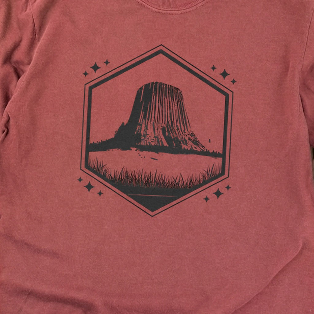 Devils Tower Wyoming Cotton Long Sleeve