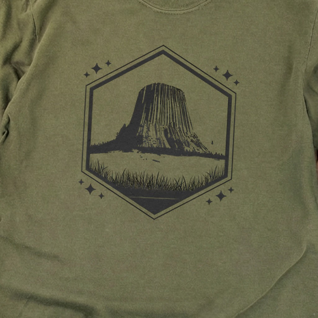 Devils Tower Wyoming Cotton Long Sleeve