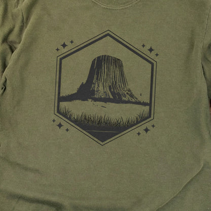 Devils Tower Wyoming Cotton Long Sleeve