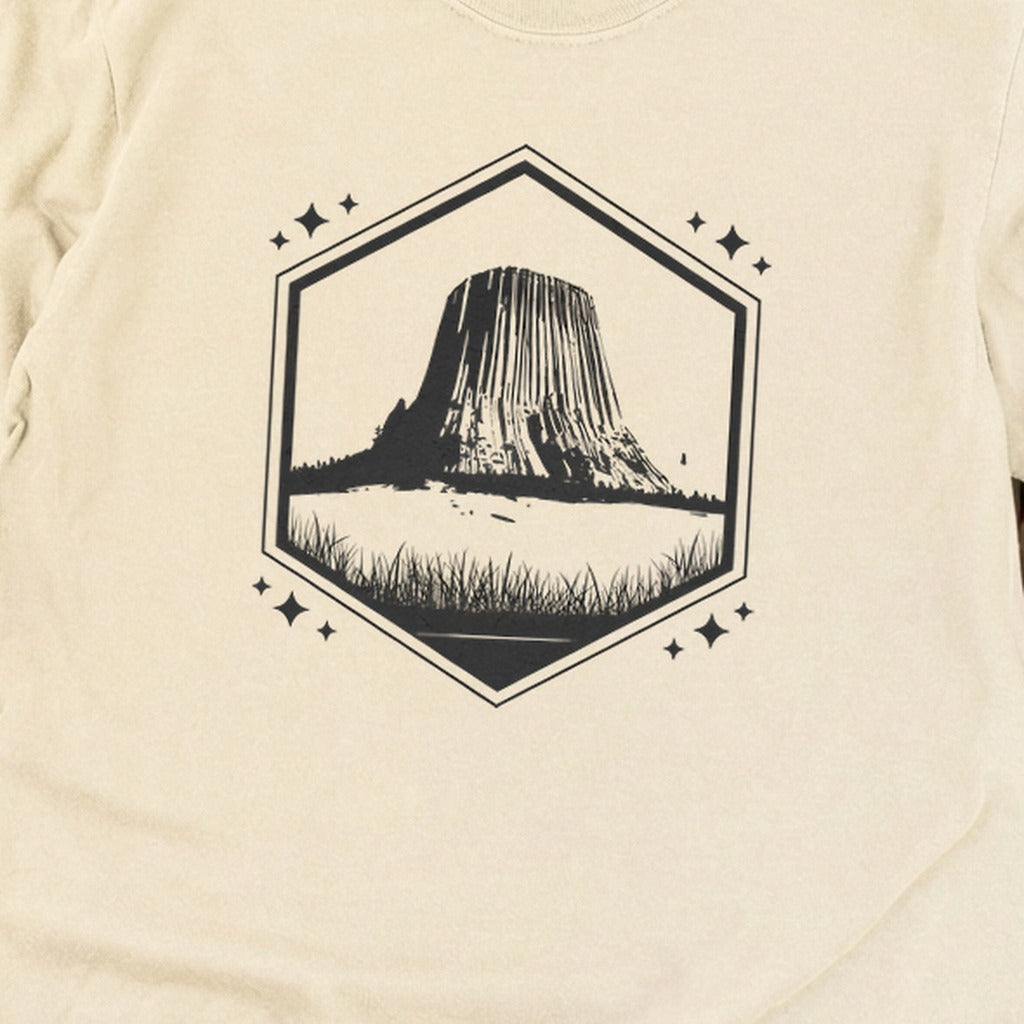 Devils Tower Wyoming Cotton Long Sleeve
