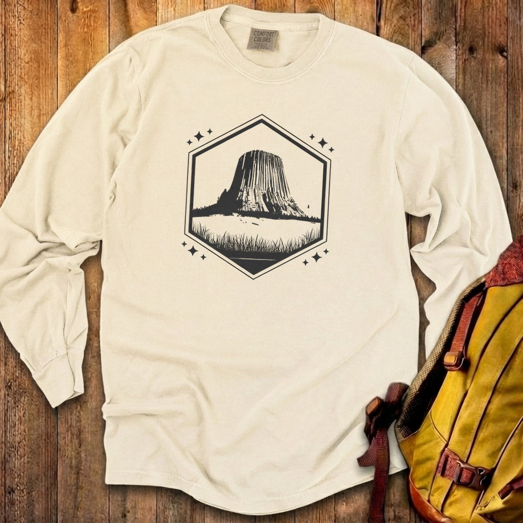 Devils Tower Wyoming Cotton Long Sleeve