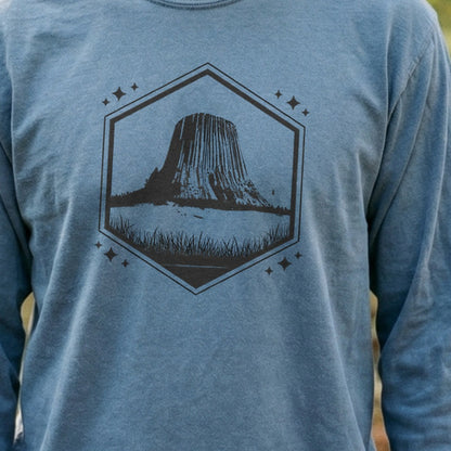 Devils Tower Wyoming Cotton Long Sleeve