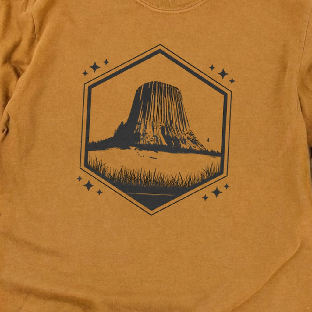 Devils Tower Wyoming Cotton Long Sleeve
