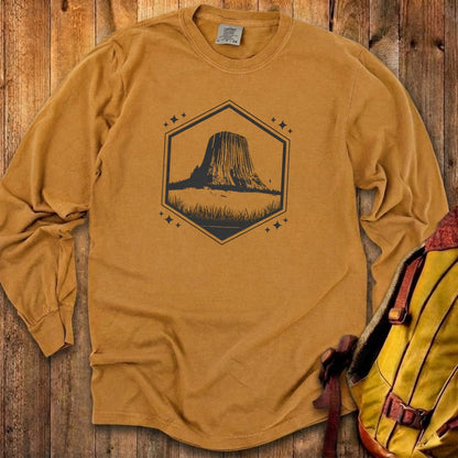 Devils Tower Wyoming Cotton Long Sleeve