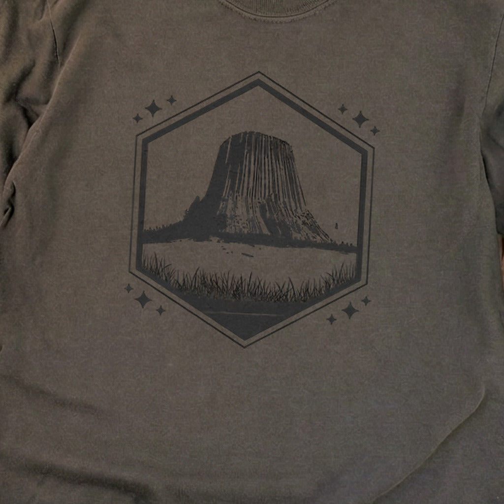 Devils Tower Wyoming Cotton Long Sleeve