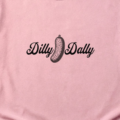 Dilly Dally Pickle Cotton T-Shirt