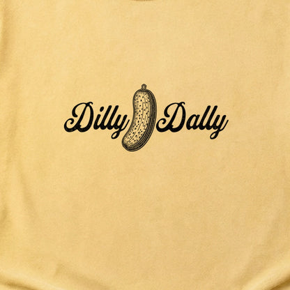 Dilly Dally Pickle Cotton T-Shirt