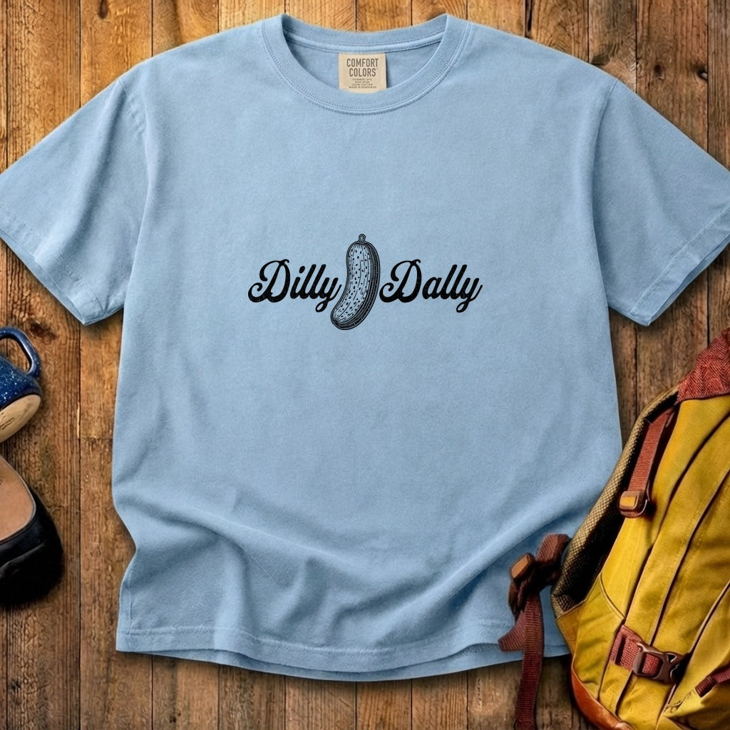 Dilly Dally Pickle Cotton T-Shirt