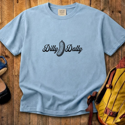 Dilly Dally Pickle Cotton T-Shirt
