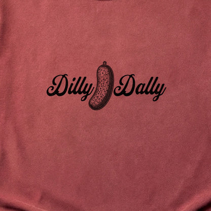 Dilly Dally Pickle Cotton T-Shirt