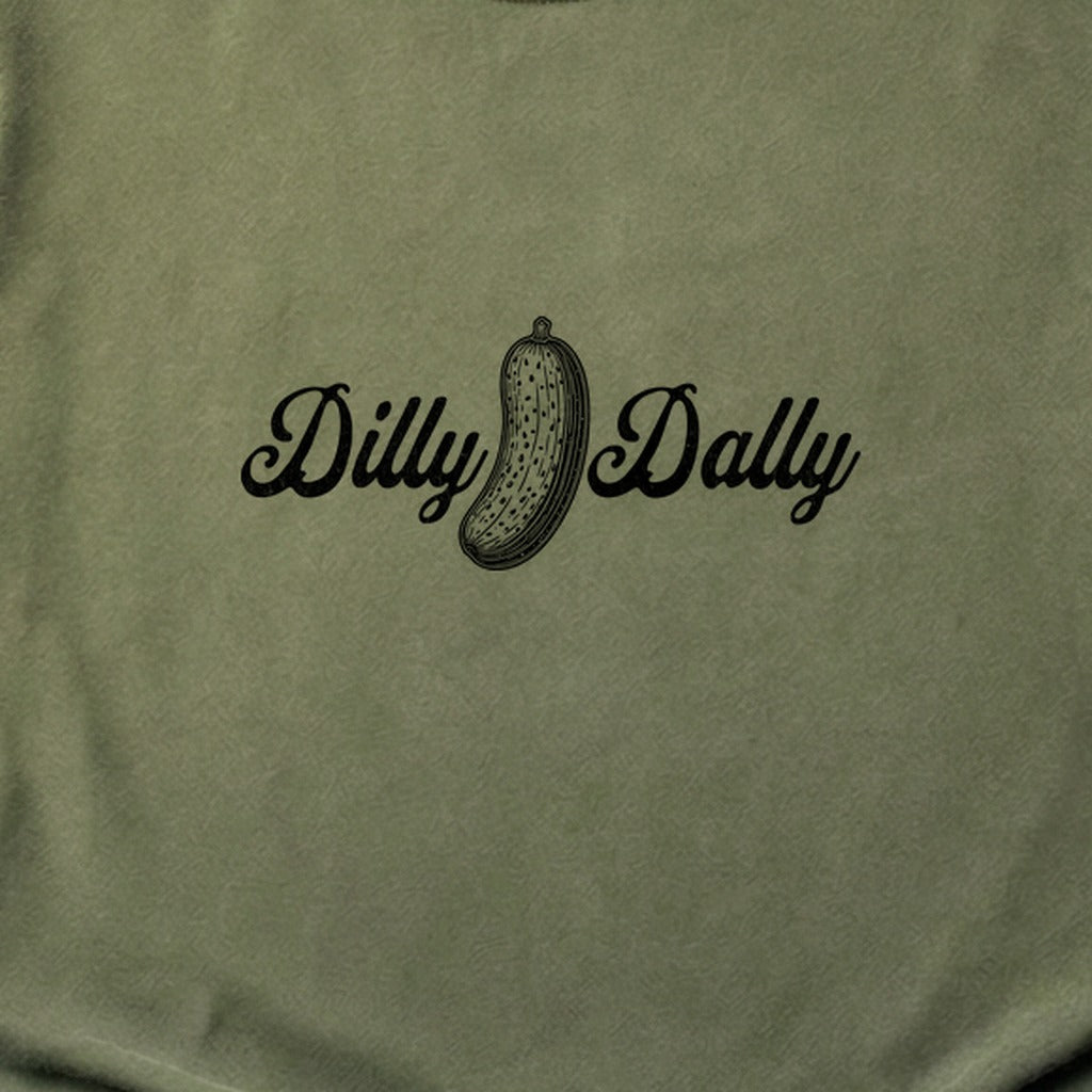 Dilly Dally Pickle Cotton T-Shirt