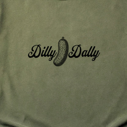 Dilly Dally Pickle Cotton T-Shirt