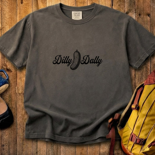 Dilly Dally Pickle Cotton T-Shirt