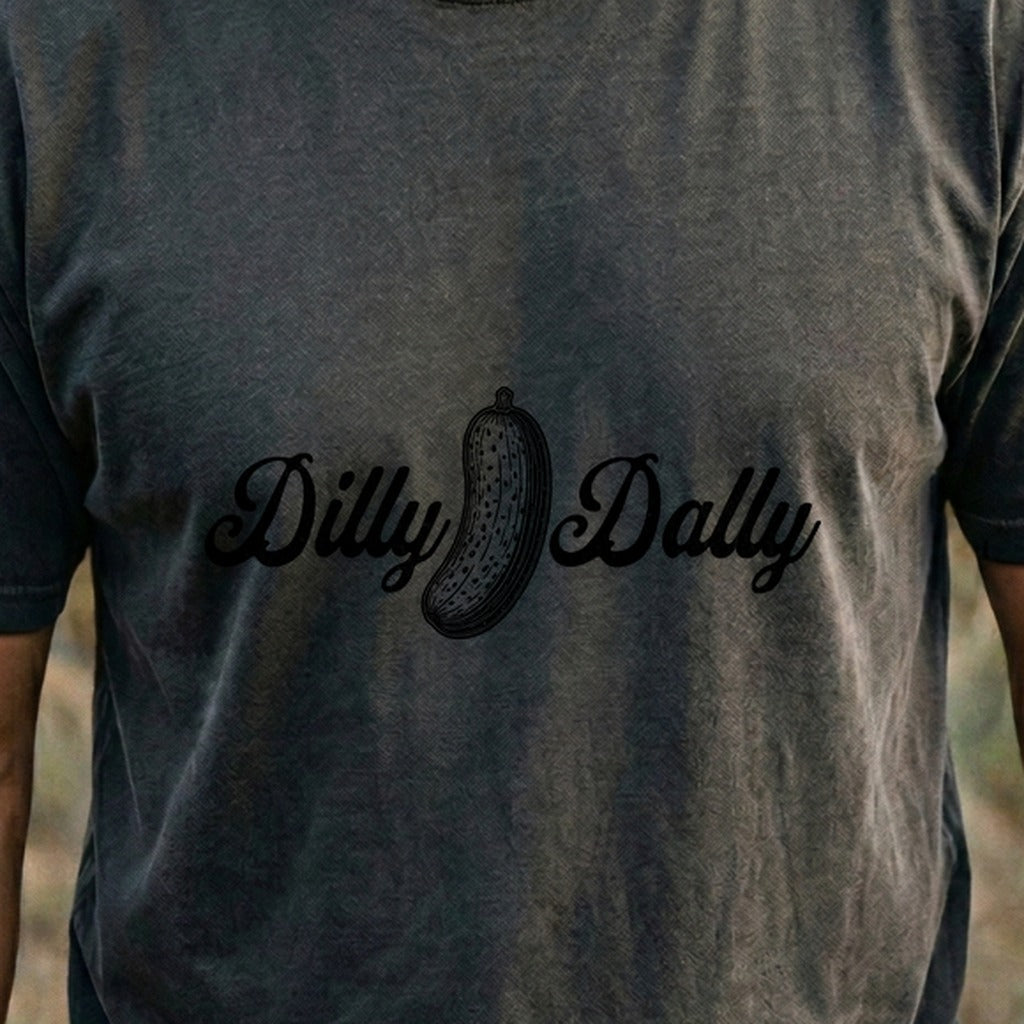 Dilly Dally Pickle Cotton T-Shirt