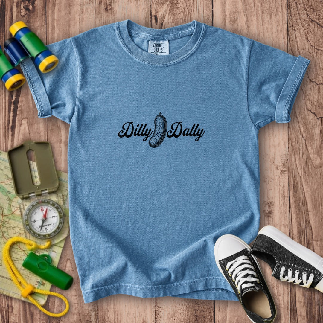Dilly Dally Pickle Kids Cotton T-Shirt