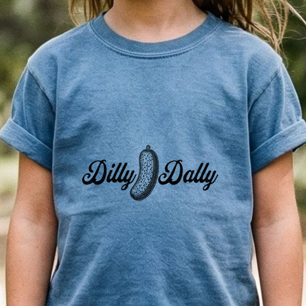 Dilly Dally Pickle Kids Cotton T-Shirt