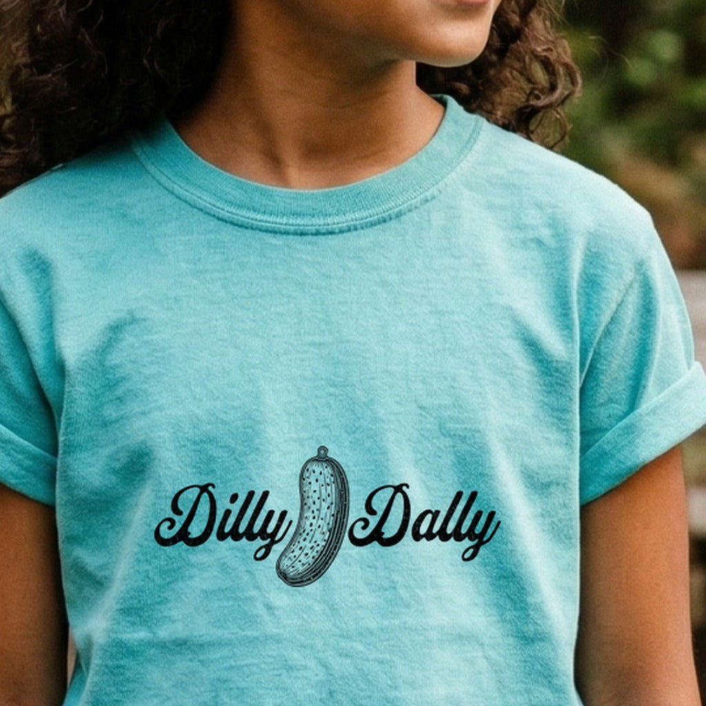 Dilly Dally Pickle Kids Cotton T-Shirt