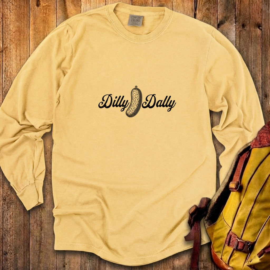 Dilly Dally Pickle Cotton Long Sleeve