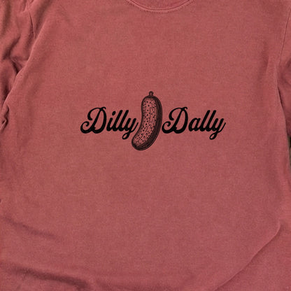 Dilly Dally Pickle Cotton Long Sleeve