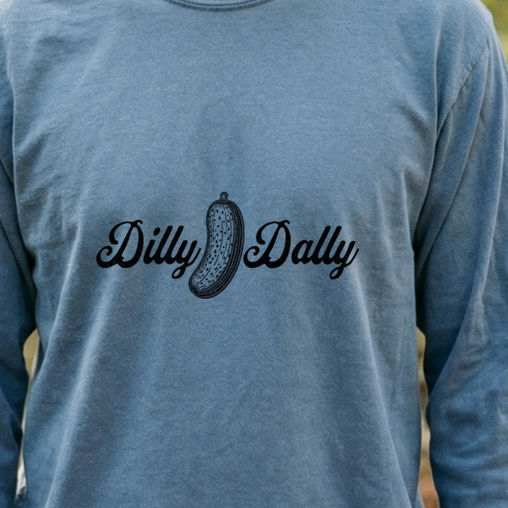 Dilly Dally Pickle Cotton Long Sleeve