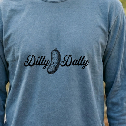 Dilly Dally Pickle Cotton Long Sleeve