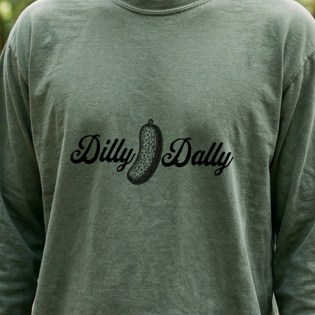 Dilly Dally Pickle Cotton Long Sleeve